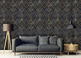 Art Deco Watercolor Geometrical  Wallpaper